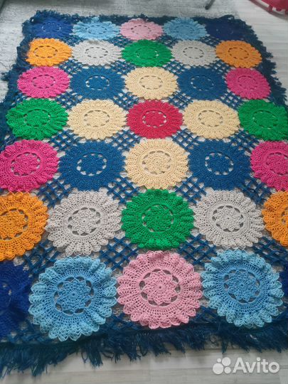 Плед вязаный,ручная работа