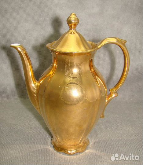 Кофейник, позолота
