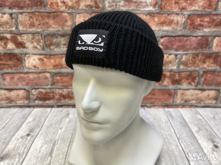 Шапка докер Bad Boy черный/белый