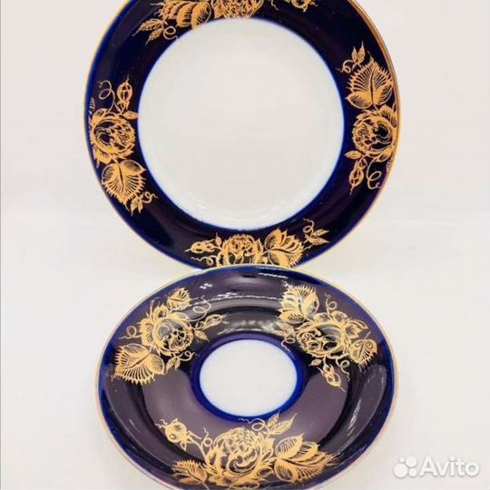 Чайные тройки, чайные и кофейные парыЛфз.Кобальт