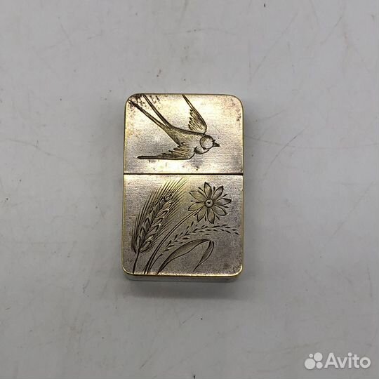 Старинная латунная зажигалка, винтаж