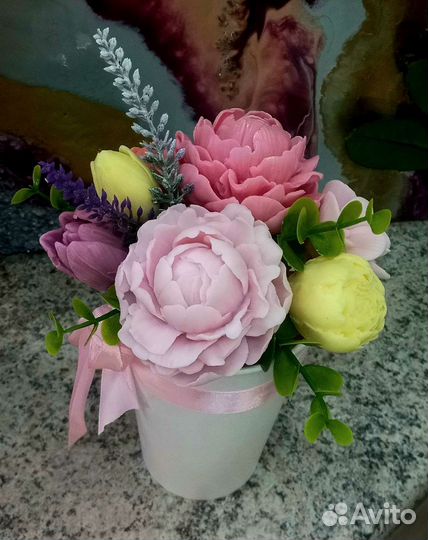 Букет цветов из мыла