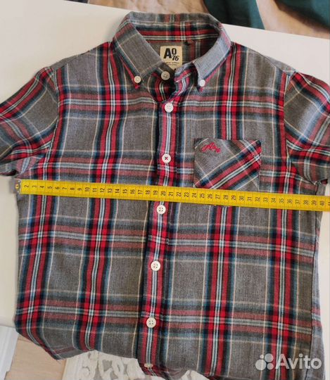 Рубашки для мальчика 128+футболка Адидас в подарок