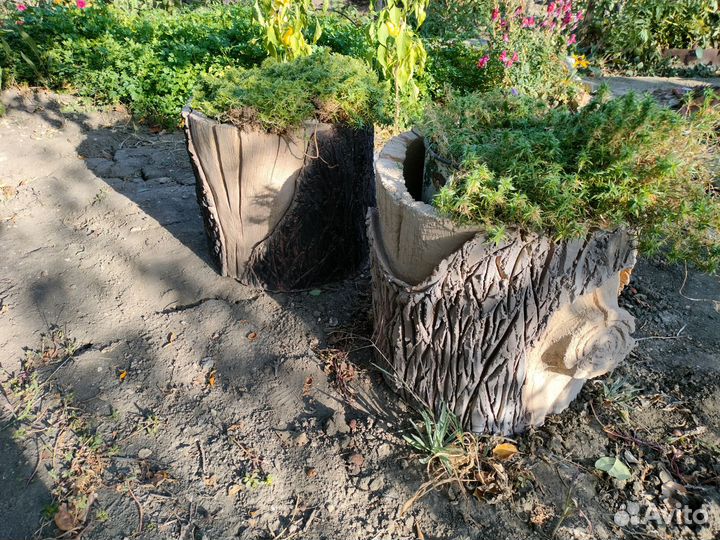 Кашпо, цветник из арт-бетона