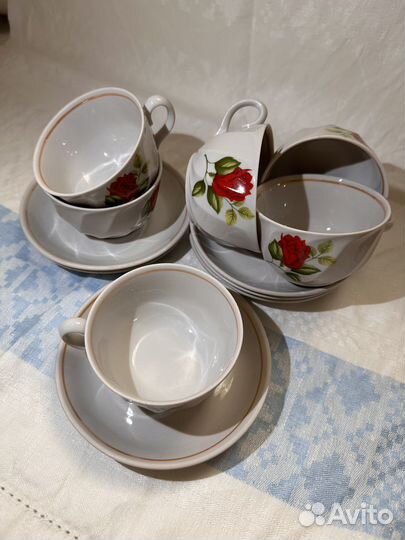 Кофейный сервиз с розами