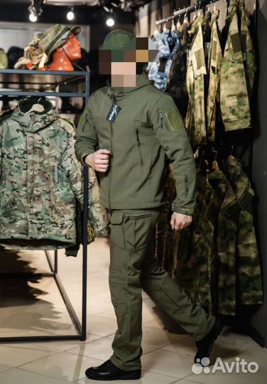 Тактический костюм на флисе цвет, Олива