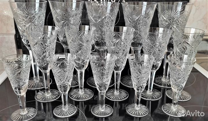 Хрустальный набор (фужеры, бокалы, рюмки)