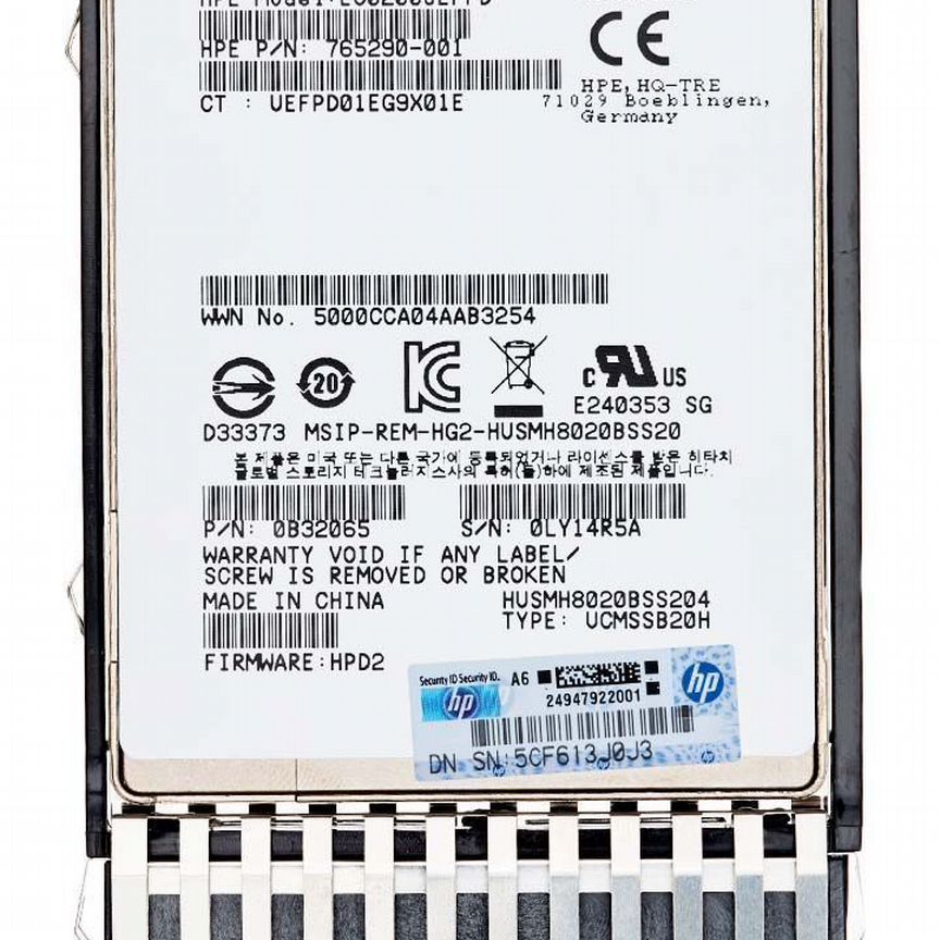 [D6020] Жесткий Диск Hp Eo0800jefpf 800gb Sas 2,5" Ssd
