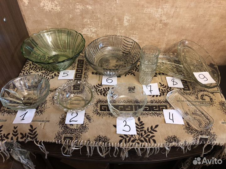 Подборка винтажных стеклянных кухонных вещиц