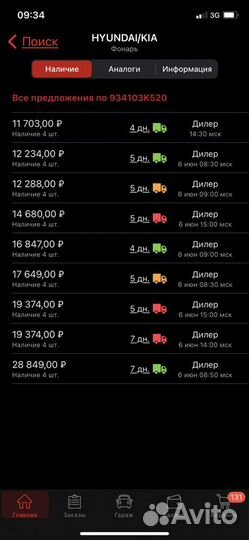 Указатель поворота и включения света