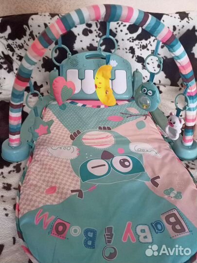 Развивающий коврик с пианино + подушка для малыша
