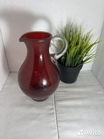 Графин цветное стекло СССР