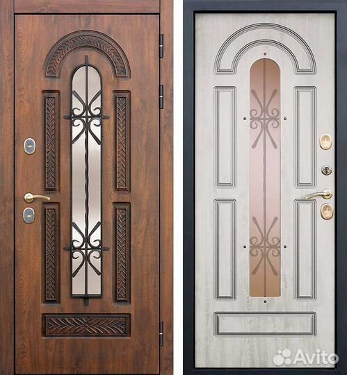 Дверь входная 13 см Vitra Винорит Патина Грецкий о