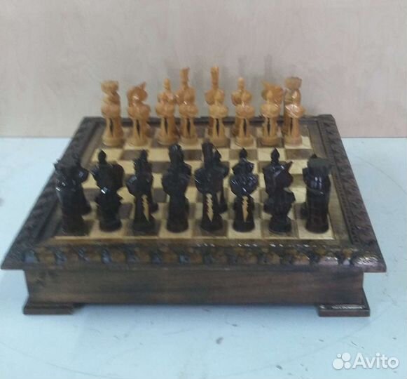 Шахматы нарды шашки 3 в 1 ручная работа массив