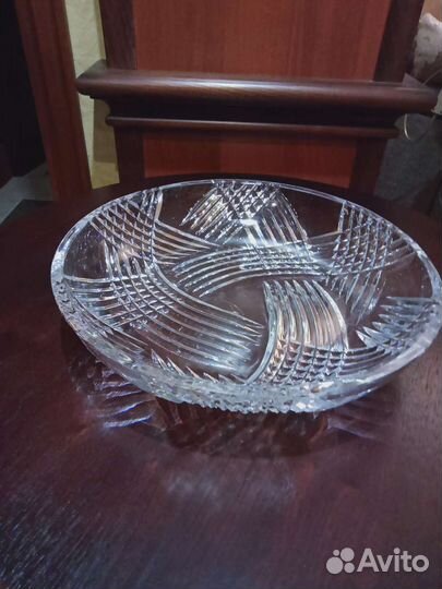 Винтажный хрусталь ваза лзхс, блюдо 