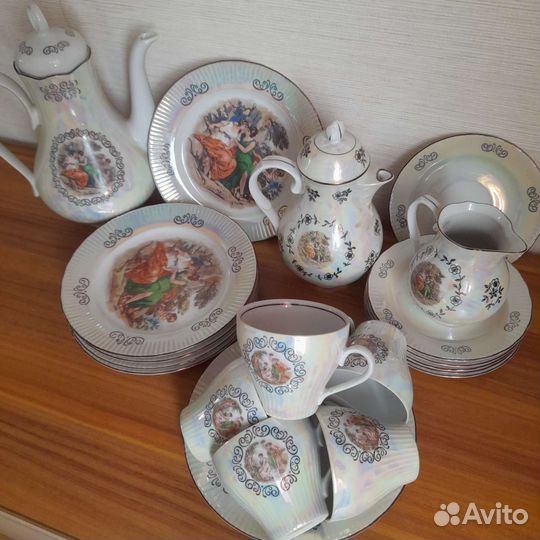 Чайно кофейный сервиз гдр на 8 персон