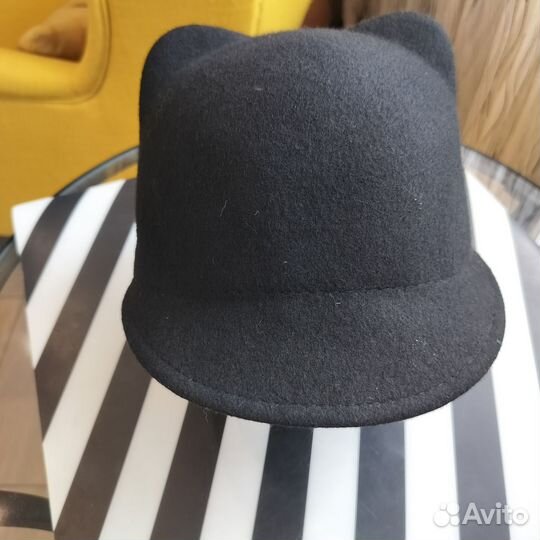 Шляпа фетровая женская черная