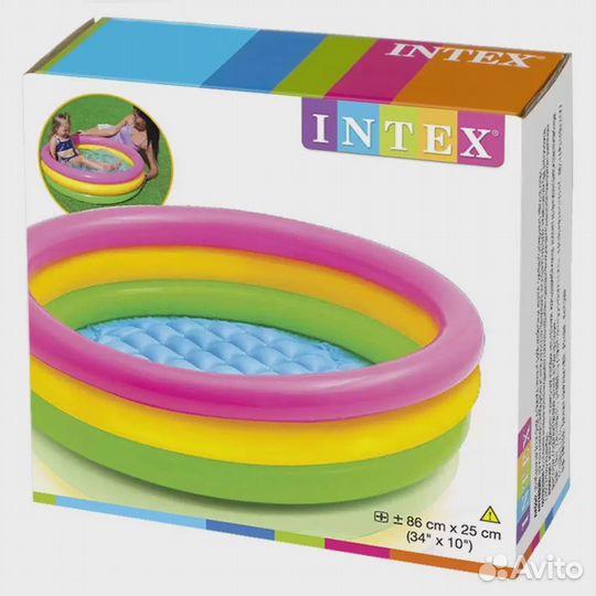 Детский надувной бассейн intex