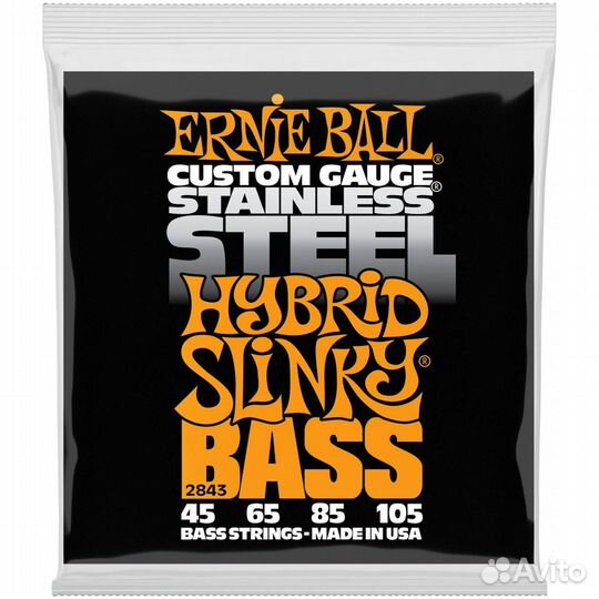 Струны для бас-гитары Ernie Ball 2843 Stainless St