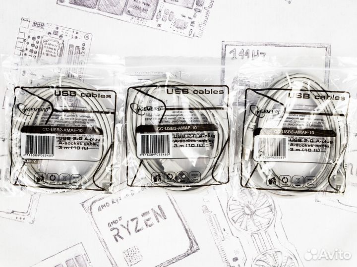 Кабель удлинитель Gembird USB 2.0 AM-AF