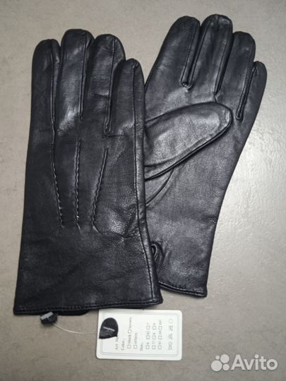 Мужские кожаные перчатки новые