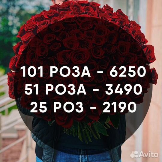 Цветы доставка 101 роза 51 роза 35 25 букет роз