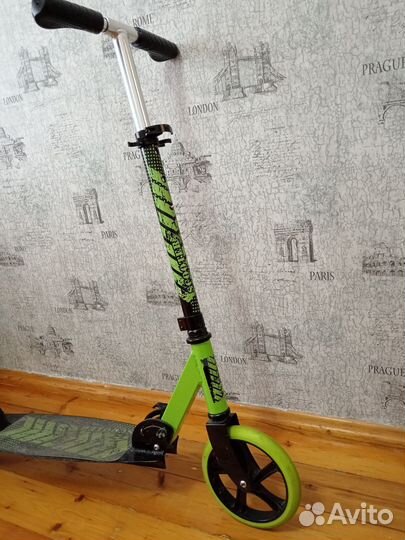 Самокат двухколесный rush action YTA-660 green