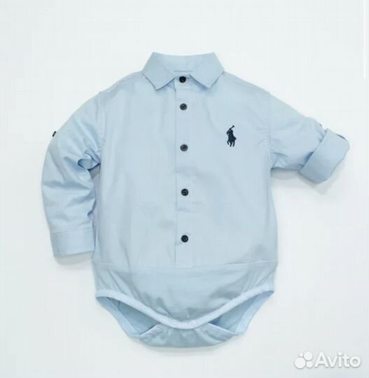 Боди рубашка для новорожденных мальчиков