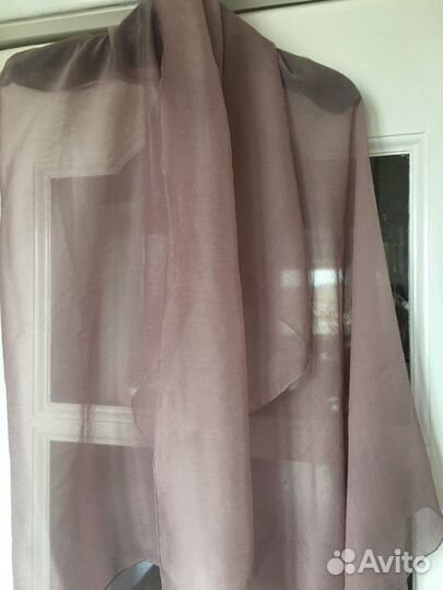 Палантин, шифон(ткань Италия) однотонный пудровый