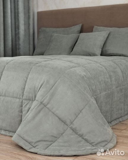 Покрывало эдем серо-бежевый новое плед