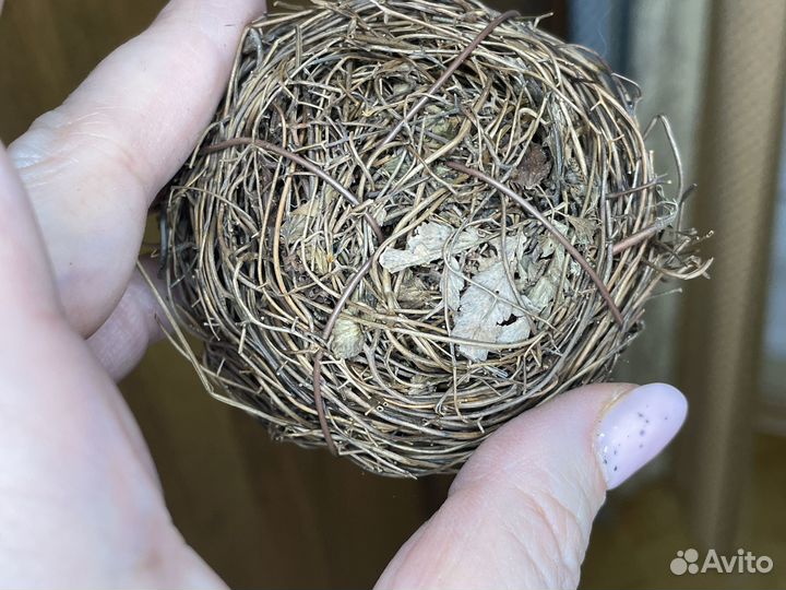 Гнездо декоративное для рукоделия и декора из нату