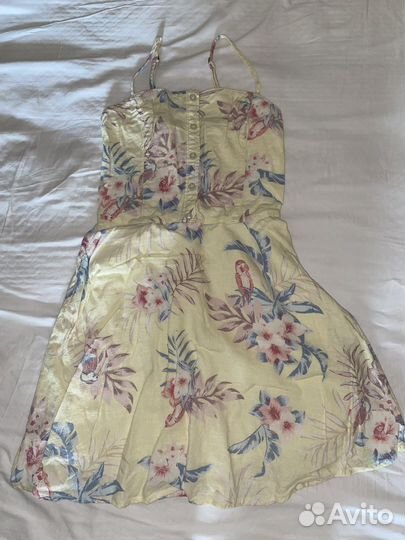 Платье льняное мини