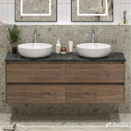 Мебель для ванной BelBagno Kraft-1400-4C-KEP-140-2-MNO Rovere Tabacco