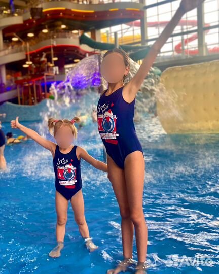 Парные купальники для сестренок