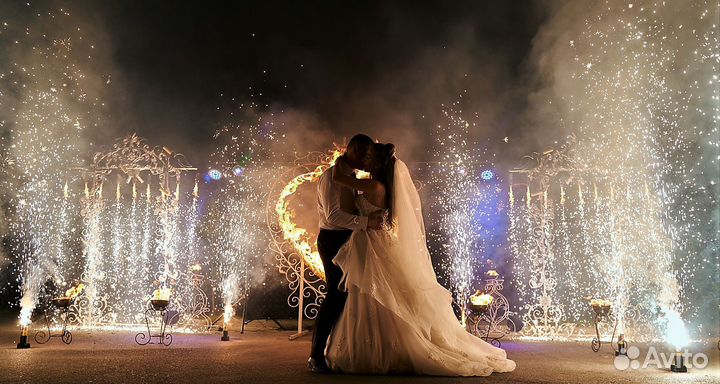 Холодные фонтаны на свадьбу/сценические
