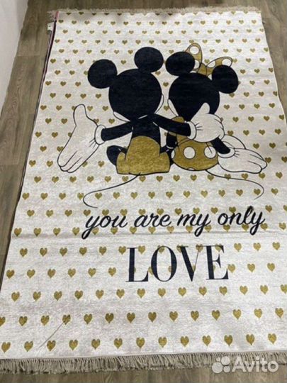 Ковер безворсовый легкий прорезиненный детский