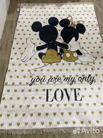 Ковер безворсовый легкий прорезиненный детский