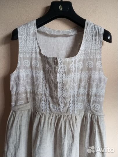 Платье лен 42