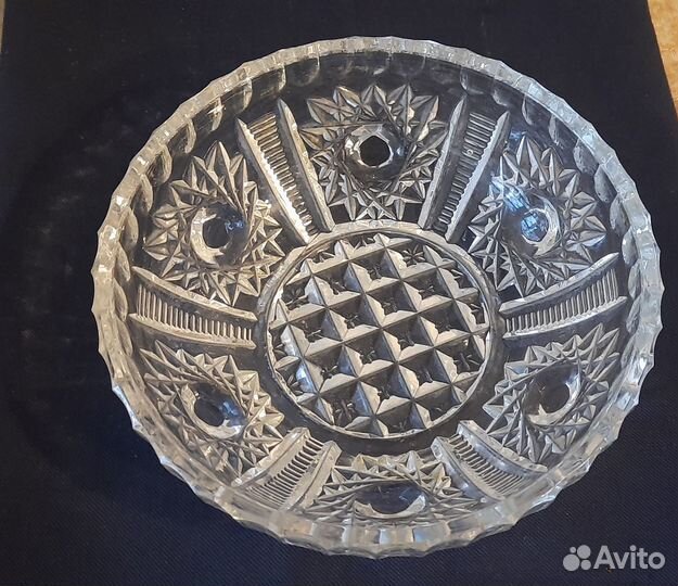 Ваза хрустальная новая, бокалы хруст.времен СССР