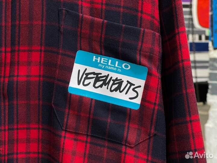 Рубашка Vetements Hello My Name Is 2025