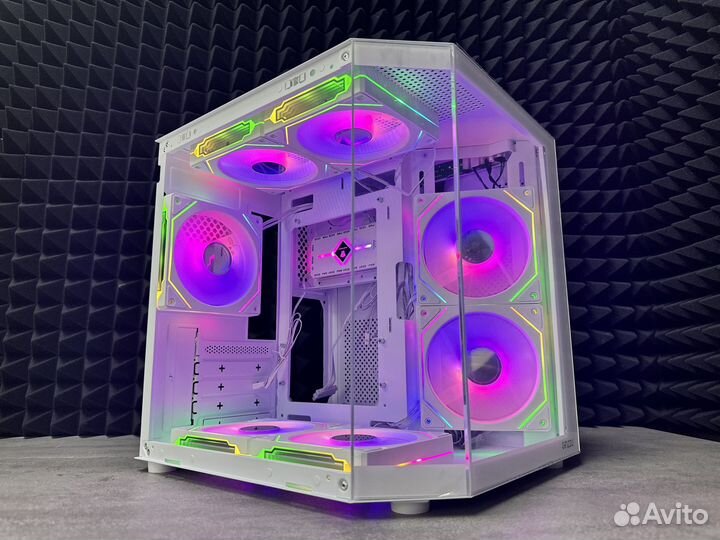 Игровой корпус для пк аквариум белый argb