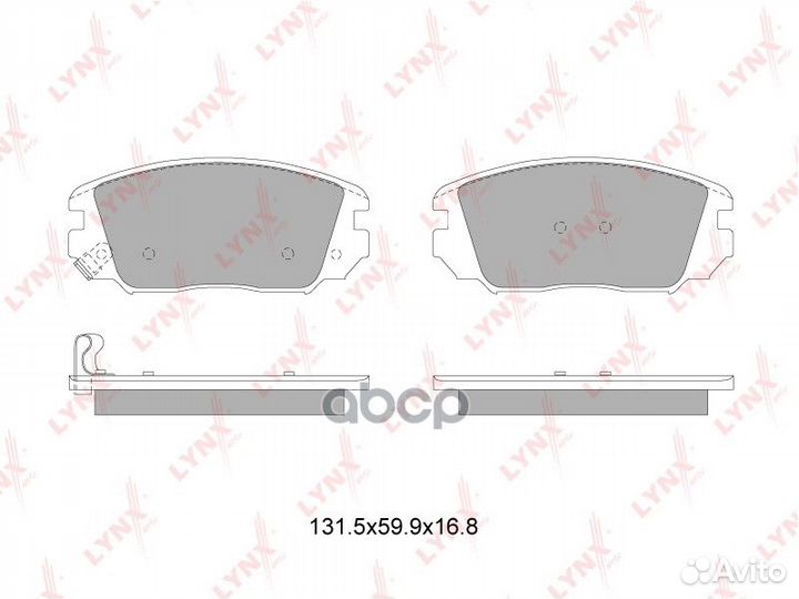 Колодки тормозные дисковые перед BD3629 LYN