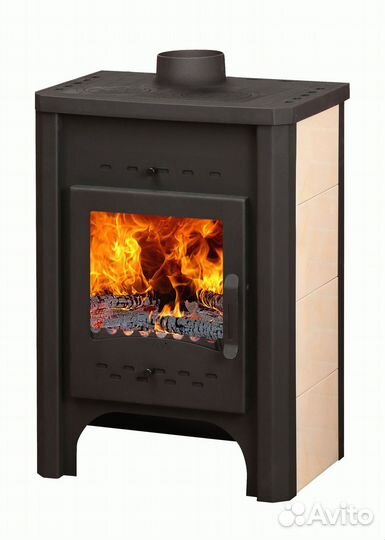 Печь-камин бавария с плитой