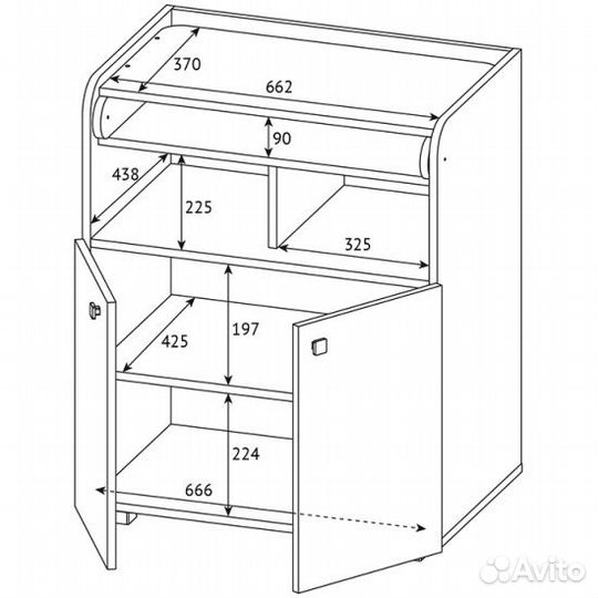 Комод Polini kids Simple 1270 пеленальный белый се