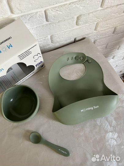 Силиконовый набор детской посуды