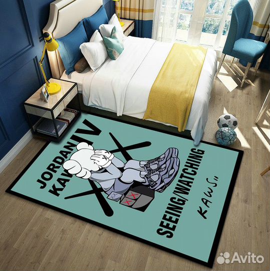 Коврик Kaws, bearbrick, коврик в комнату