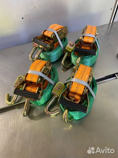 Ремни стяжные поворотные крюки 3 тн. / 4 м + чехол