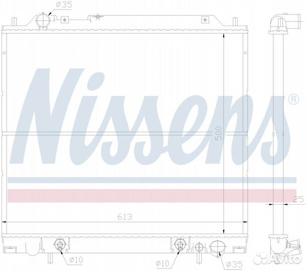 Радиатор двигателя mitsubishi space gear AUT. 94