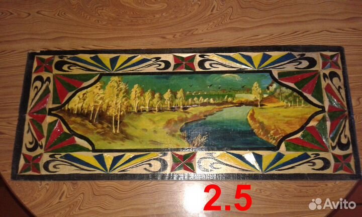 Картины на срезе дерева, ручная работа (2 партия)