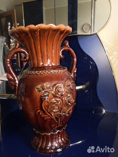 Ваза цветное стекло 23 см